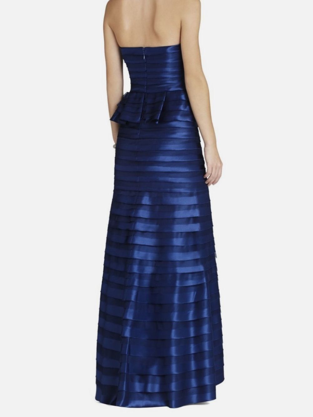NWOT BCBG MAX AZRIA INK ROSE STRAPLESS TIERED GOWN - Picture 3 of 7